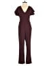 Express Solid Burgundy Jumpsuit Size XS - photo 1
