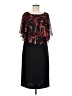 Connected Apparel 100% Polyester Graphic Black Cocktail Dress Size 6 - photo 1