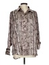 Hester & Orchard 100% Polyester Animal Print Brown Long Sleeve Blouse Size L - photo 1