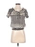 Belle Du Jour 100% Polyester Ivory Short Sleeve Top Size S - photo 1