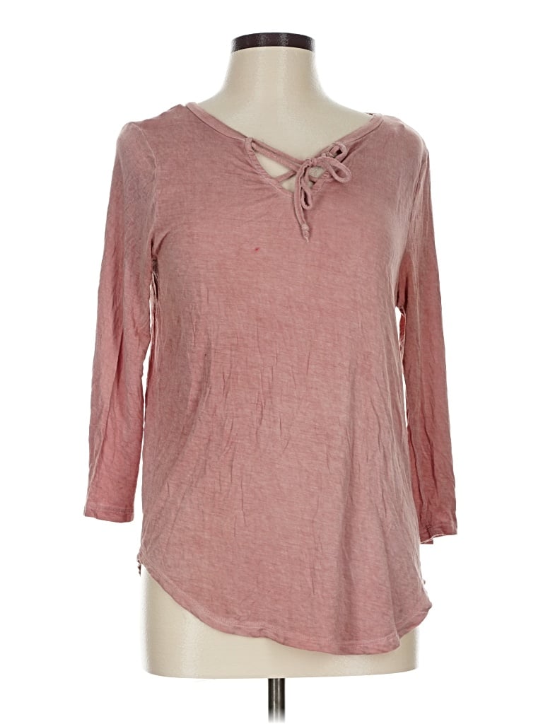 Pre-owned Bke 3/4 Sleeve T-shirt In Pink