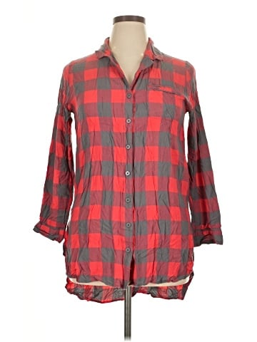 Xhilaration 3/4 Sleeve Button-Down Shirt (view 1)