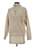MNG Solid Tan Ivory Turtleneck Sweater Size S - photo 1