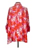 Entro 100% Rayon Floral Pink 3/4 Sleeve Blouse Size Sm - Med - photo 2