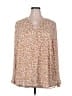 Torrid 100% Polyester Animal Print Tan 3/4 Sleeve Blouse Size 2X Plus (2) - photo 1