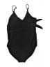 Assorted Brands Solid Black One Piece Swimsuit Size L - photo 1