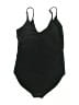 Assorted Brands Solid Black One Piece Swimsuit Size L - photo 2