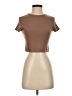 Assorted Brands Brown Short Sleeve Turtleneck Size S - photo 1