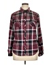 Ardene 100% Polyester Plaid Burgundy Long Sleeve Blouse Size XL - photo 1