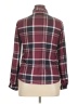 Ardene 100% Polyester Plaid Burgundy Long Sleeve Blouse Size XL - photo 2