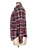 Ardene 100% Polyester Plaid Burgundy Long Sleeve Blouse Size XL - photo 5