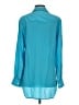 Golden Goose 100% Silk Teal Blue Button-Down Shirt Size S - photo 2