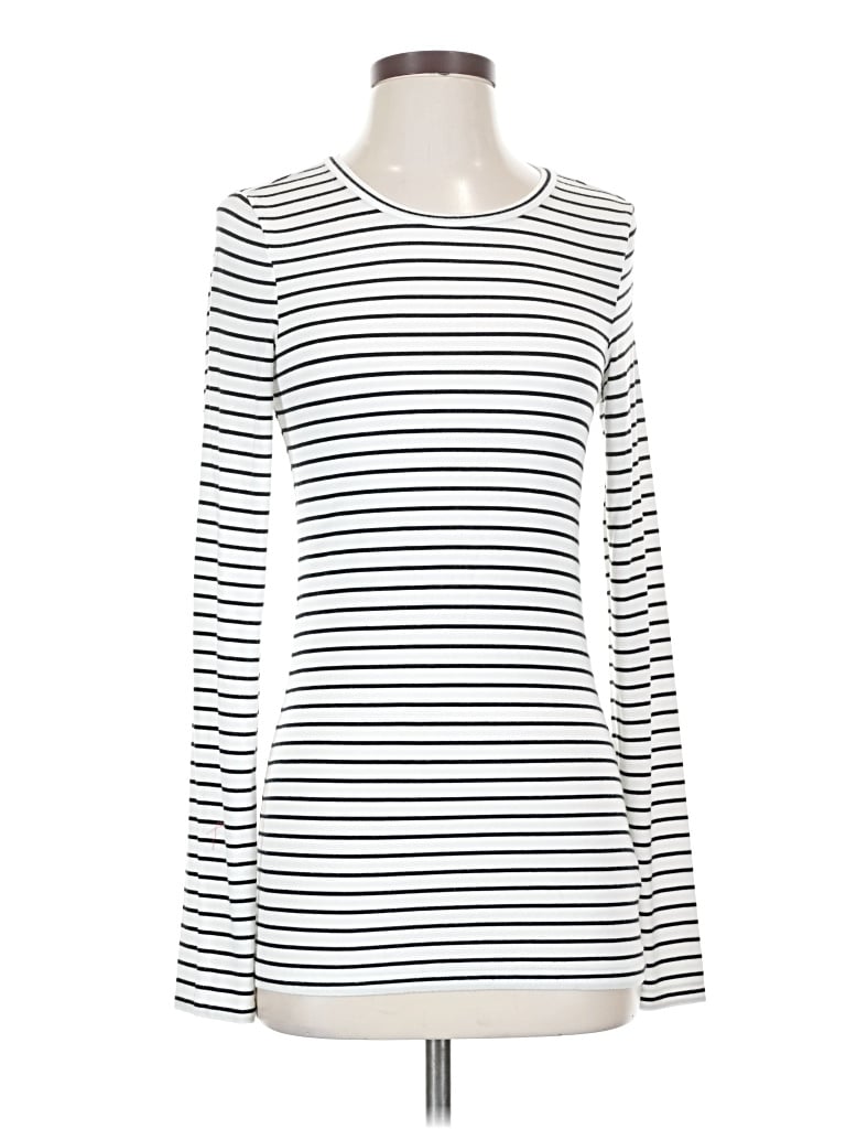 Pre-owned Halogen Long Sleeve T-shirt In White