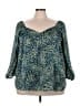 Steve Madden 100% Polyester Teal 3/4 Sleeve Blouse Size 2X - photo 1