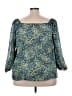 Steve Madden 100% Polyester Teal 3/4 Sleeve Blouse Size 2X - photo 2