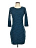 Neesha Chevron-herringbone Teal Cocktail Dress Size S - photo 1