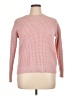 Time and Tru 100% Recycled Polyester Checkered-gingham Pink Pullover Sweater Size XL - photo 1