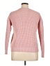 Time and Tru 100% Recycled Polyester Checkered-gingham Pink Pullover Sweater Size XL - photo 2