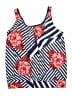 Unbranded Print Blue Swimsuit Top Size 3X - photo 1