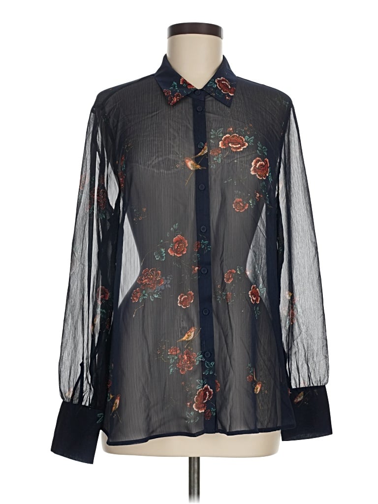 Pre-owned Dr2 Long Sleeve Blouse In Black