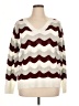 Shein Curve 100% Acrylic Chevron-herringbone Burgundy Pullover Sweater Size 14 Plus (1) - photo 1