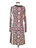 Assorted Brands 100% Polyester Print Pink Casual Dress Size S - photo 2
