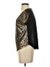 Mine 100% Polyester Metallic Gold Short Sleeve Top Size S - photo 5