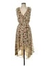 Blu Pepper 100% Polyester Floral Tan Cocktail Dress Size M - photo 1