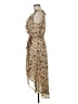 Blu Pepper 100% Polyester Floral Tan Cocktail Dress Size M - photo 5