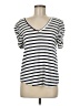 Green Envelope Silver White Short Sleeve Top Size M - photo 1