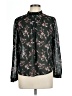 Unbranded 100% Polyester Floral Black Long Sleeve Blouse Size L - photo 1