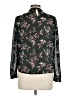 Unbranded 100% Polyester Floral Black Long Sleeve Blouse Size L - photo 2