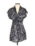 MNG Chevron-herringbone Blue Casual Dress Size 0 - photo 1