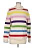 Tabitha Webb Stripes White Ivory Wool Pullover Sweater Size L - photo 1