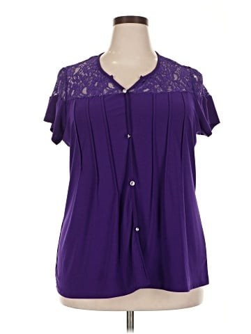 Emma & Olivia Short Sleeve Blouse (view 1)