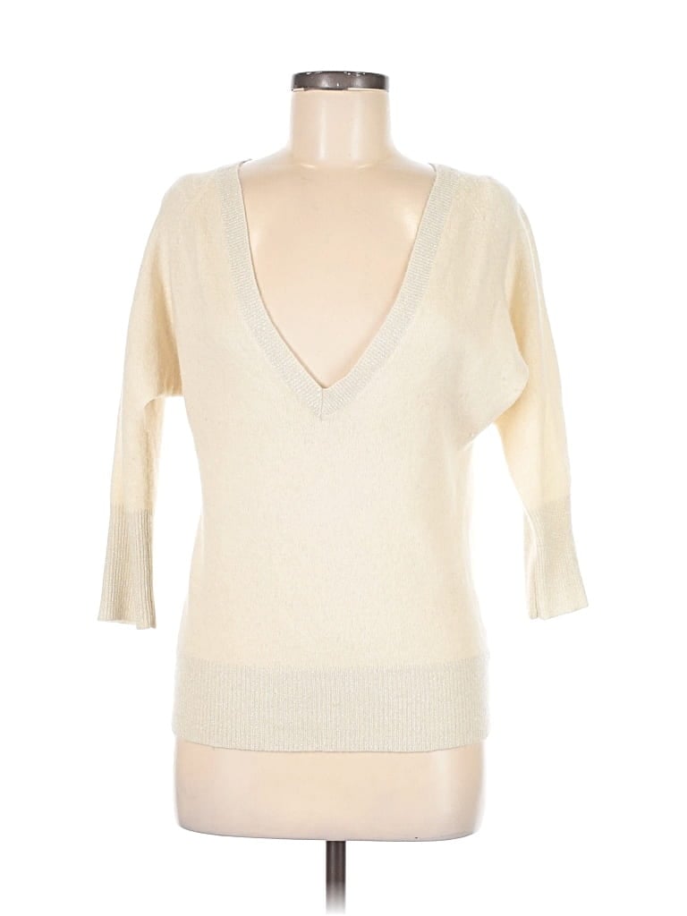 Pre-owned Calypso St Barth Cashmere Pullover Sweater In Ivory