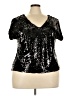 Modern Attraction 100% Polyester Black Short Sleeve Top Size 2X - photo 1