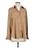 DKNY Jeans 100% Polyester Tan Long Sleeve Blouse Size S - photo 1