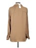 DKNY Jeans 100% Polyester Tan Long Sleeve Blouse Size S - photo 2