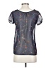 Zara TRF 100% Polyester Gray Short Sleeve Blouse Size XS - photo 2