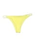 Subdued Solid Yellow Swimsuit Bottoms Size S - photo 1