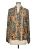 Shein 100% Polyester Paisley Gold Long Sleeve Blouse Size 8 - 10 - photo 1
