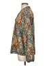 Shein 100% Polyester Paisley Gold Long Sleeve Blouse Size 8 - 10 - photo 5
