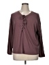 Torrid Burgundy Long Sleeve Blouse Size 1X Plus (1) - photo 1