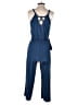 Ann Taylor LOFT Solid Blue Jumpsuit Size S - photo 2