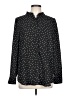 Torrid 100% Polyester Polka Dots Black Long Sleeve Blouse Size Lg Plus (0) - photo 1