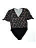 Topshop Floral Black Bodysuit Size 8 - photo 1