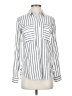 Express Stripes White Long Sleeve Blouse Size XS - photo 1
