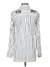 Express Stripes White Long Sleeve Blouse Size XS - photo 2
