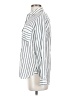 Express Stripes White Long Sleeve Blouse Size XS - photo 5